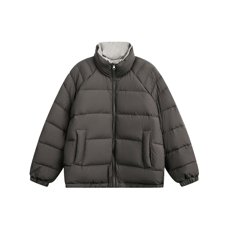 Warm Reversible  White Duck Down Jacket for Men