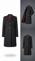 Cashmere-Blend Structured Wool Coat