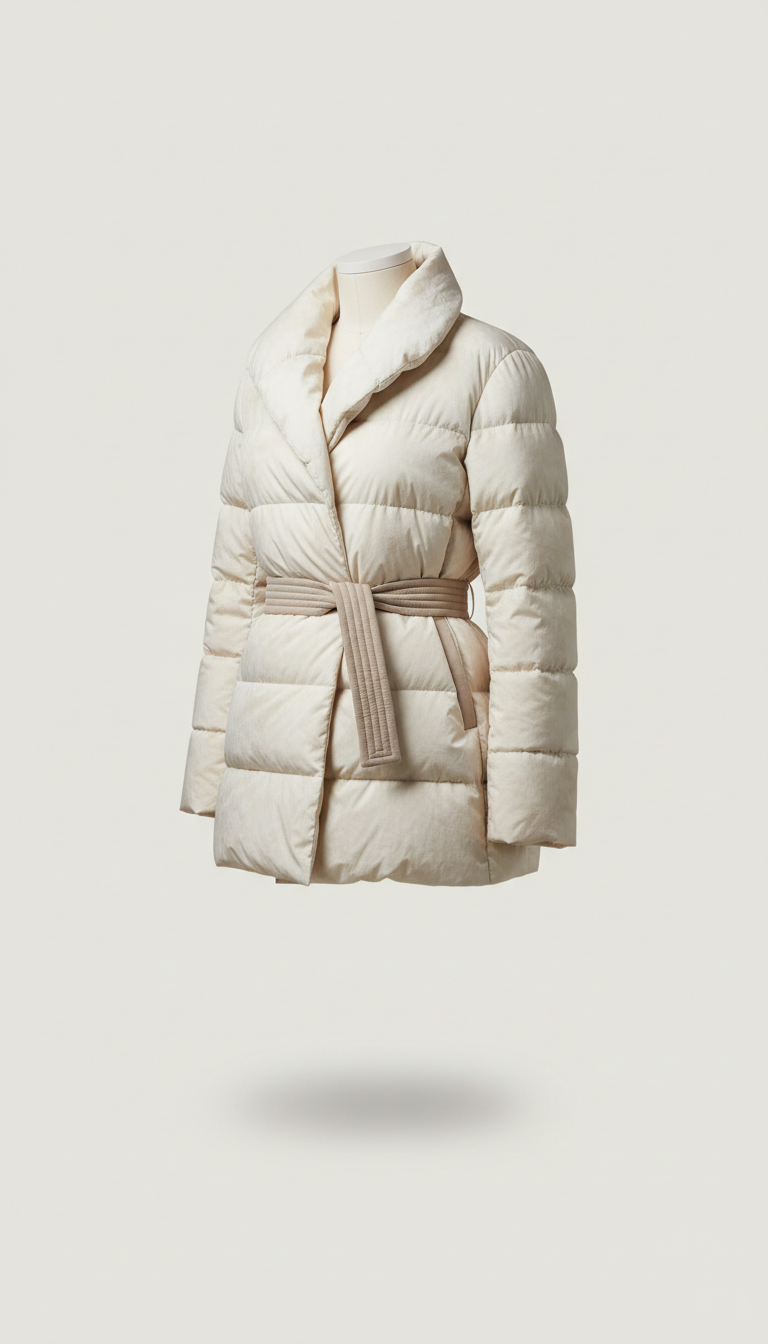 Premium Down Jacket in Feather White