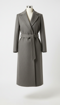 Tailored Wool Coat in Mink Grey
